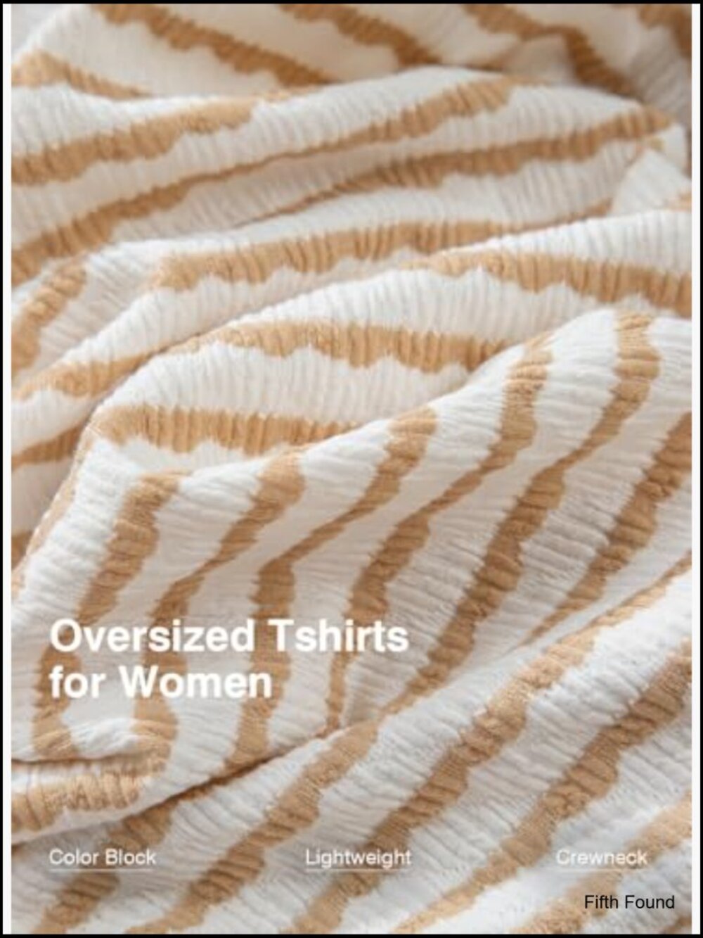 Oversized Striped Color Block Short Sleeve Crewneck Tee - Picture 6 of 7